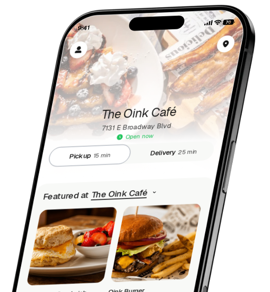 The Oink Café app preview