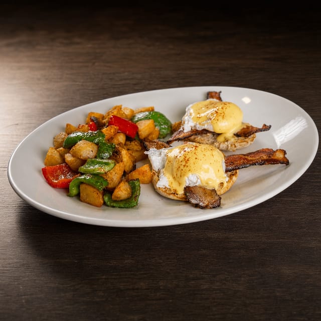 Bacon Eggs Benedict.