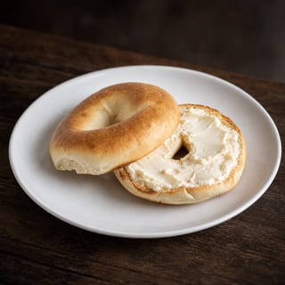 Toasted Bagel with Cream Cheese